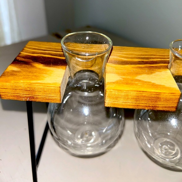 Wood and Glass Plant Holder - Picture 4 of 4